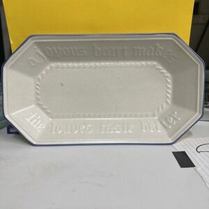 Pfaltzgraff YORKTOWNE 12-1/2" Bread Plate-Joyous Heart Makes Loaves Taste Better